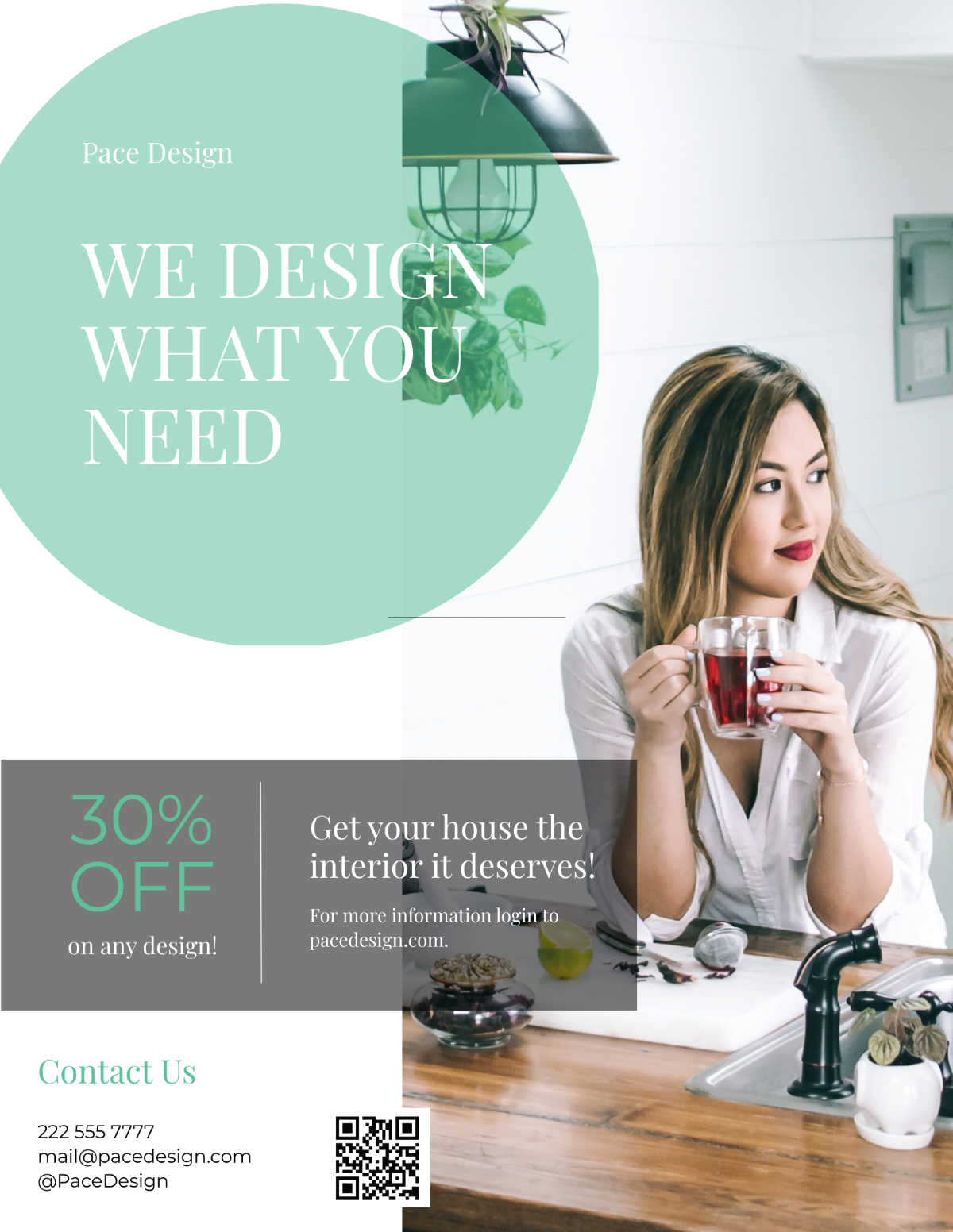 Simple Interior Designer Flyer Template - Edit Online & Download