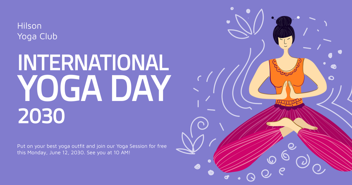 Free International Yoga Day Facebook Post Template
