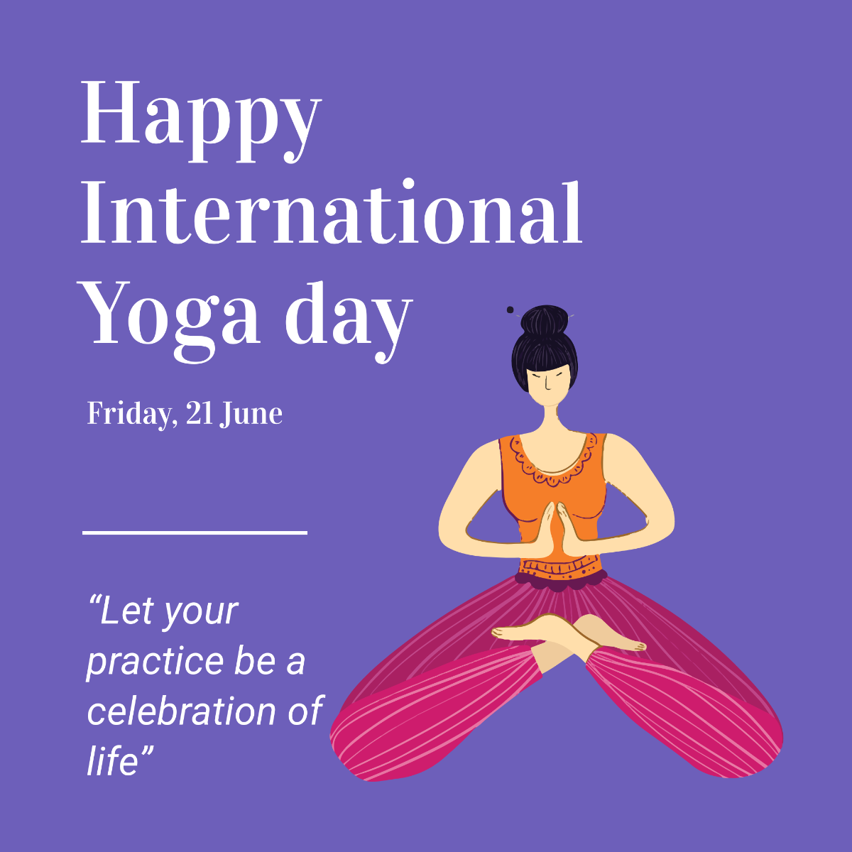 International Yoga Day Instagram Post Template