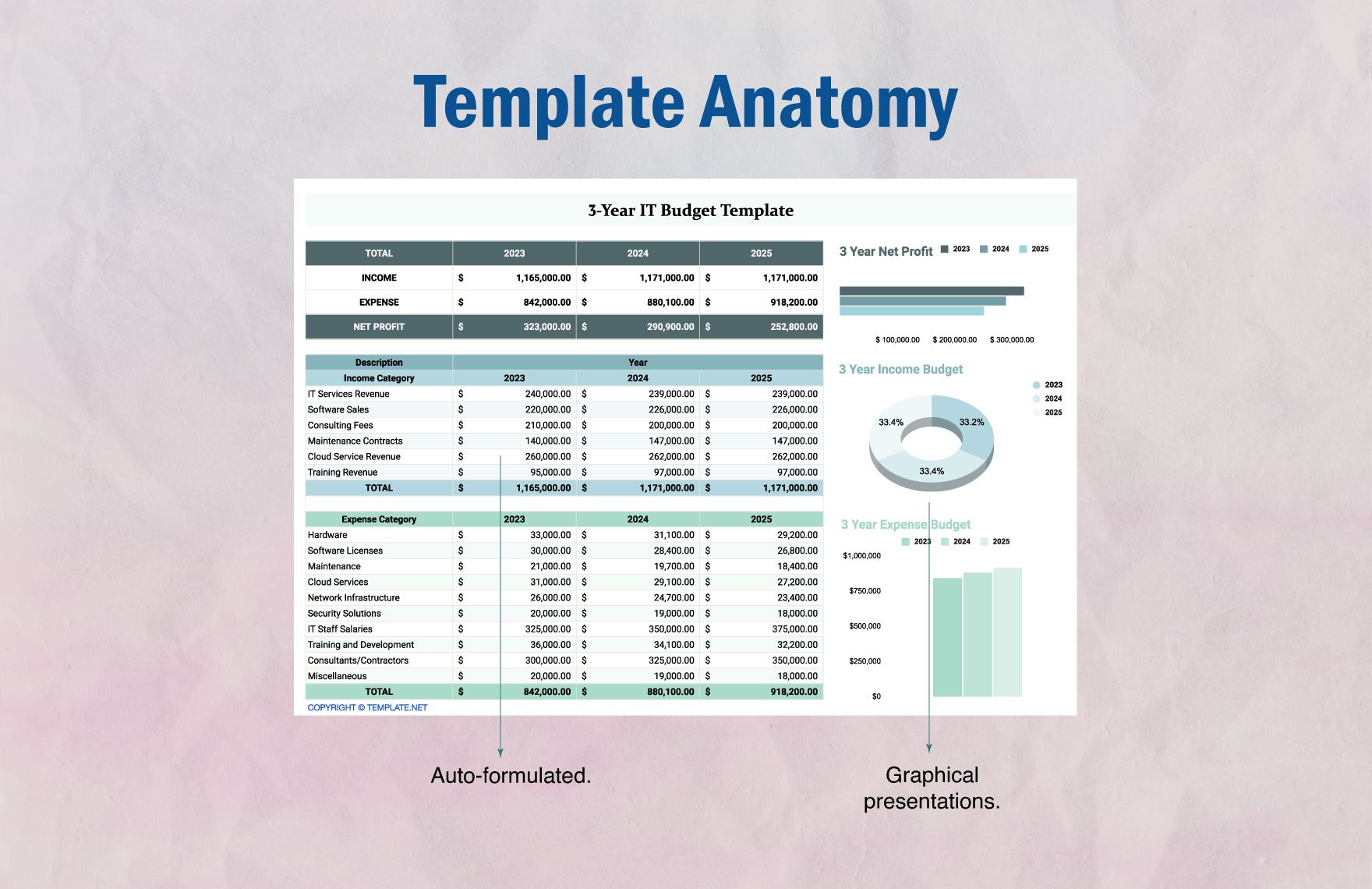 3-Year IT Budget Template