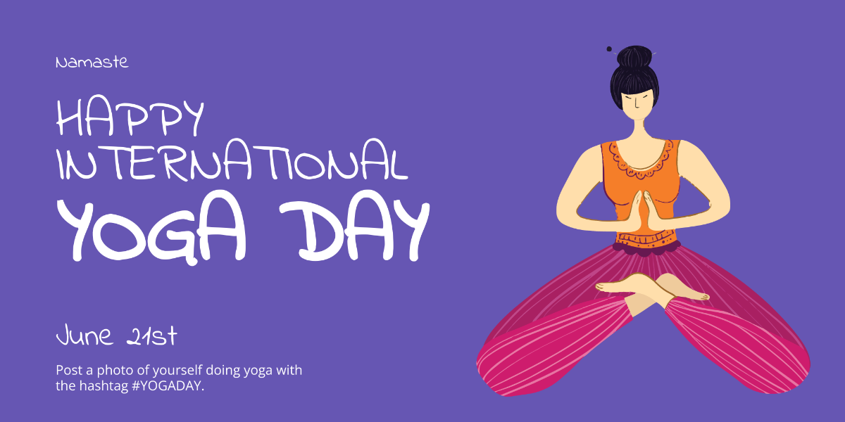 International Yoga Day Twitter Post Template