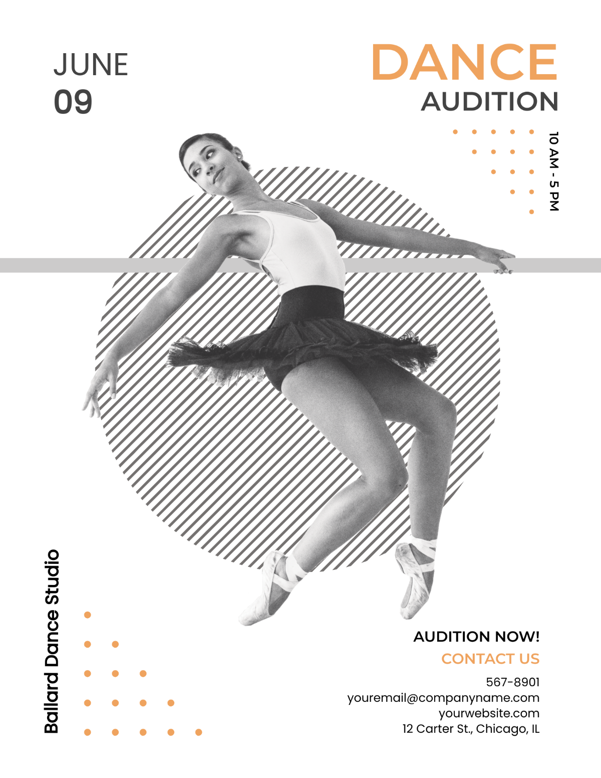 Creative Dance Audition Flyer Template