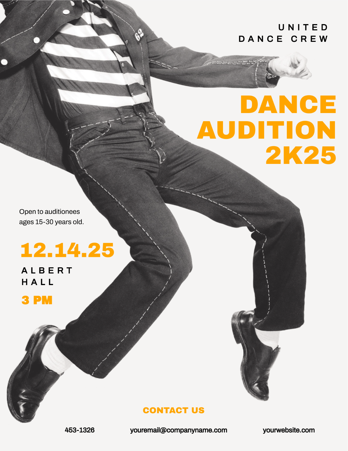 Dance Team Audition Flyer Template