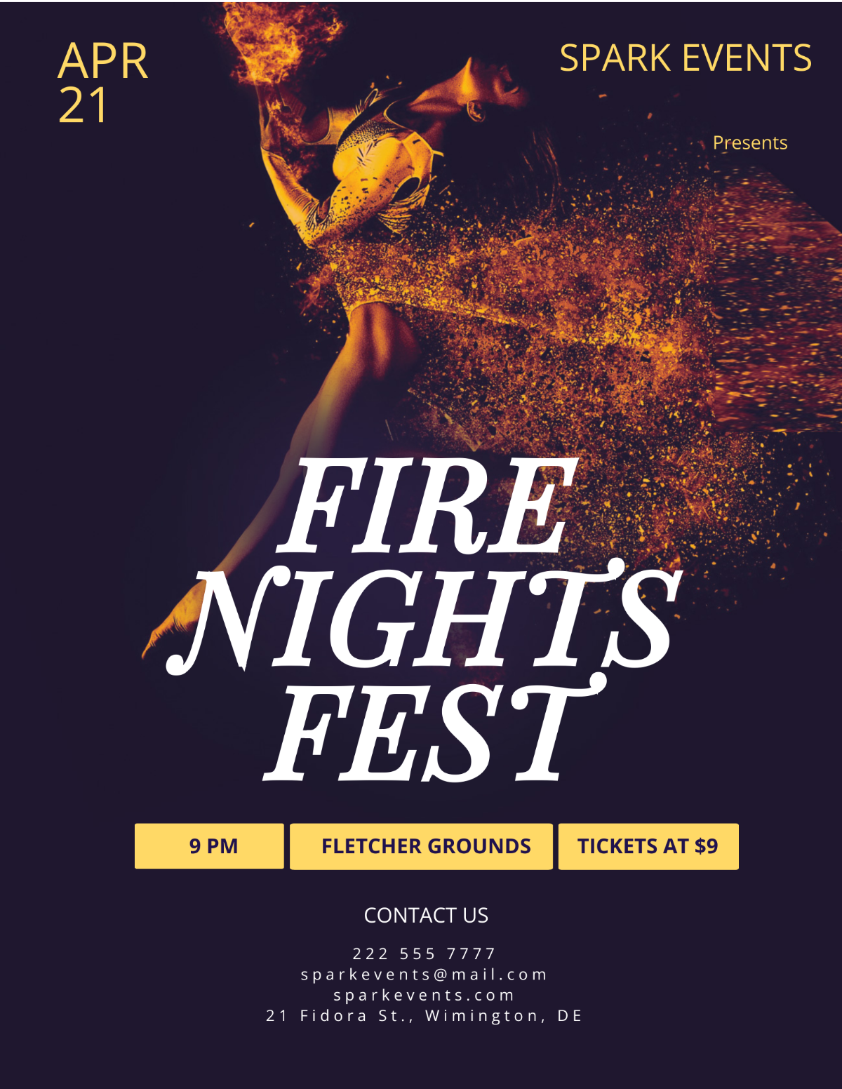 Fire Nights Flyer Template - Edit Online & Download