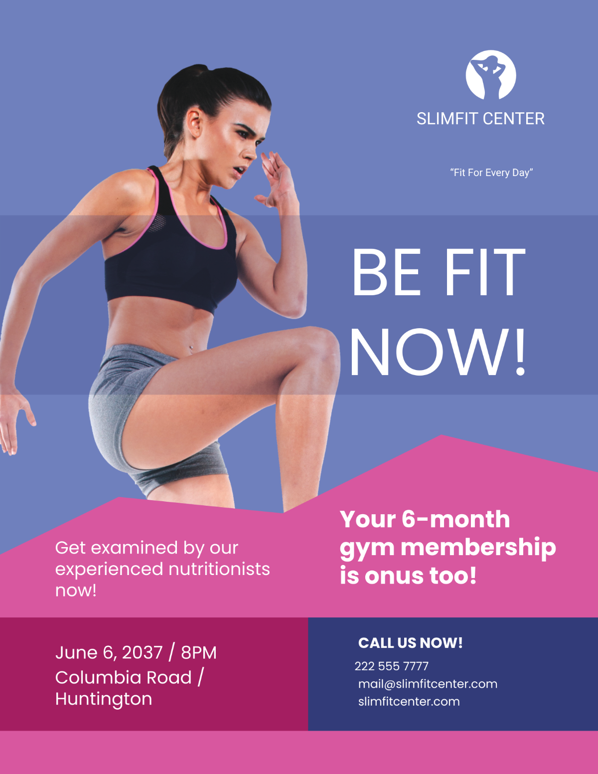 Fitness Health Center Flyer Template - Edit Online & Download