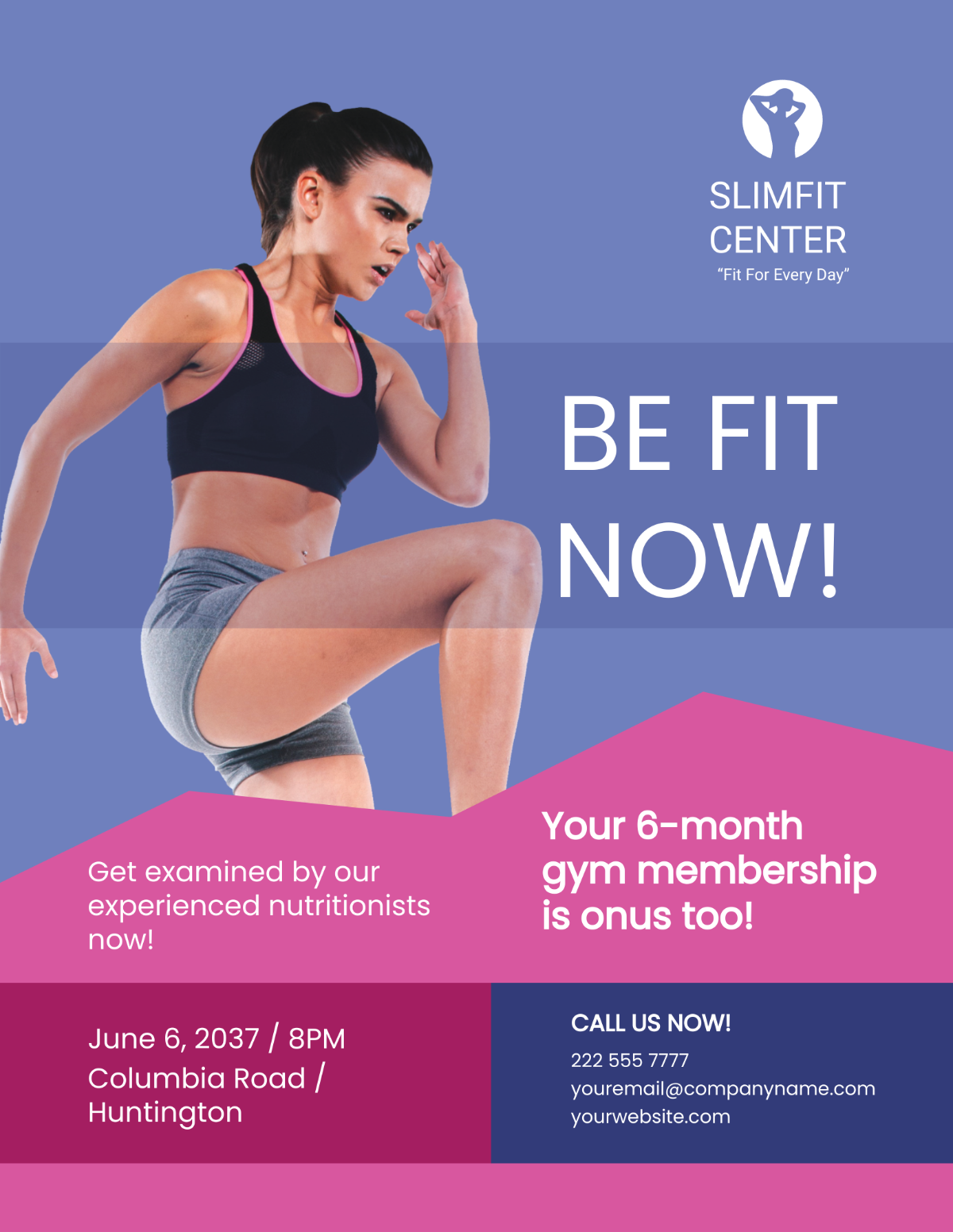 Fitness Health Center Flyer Template