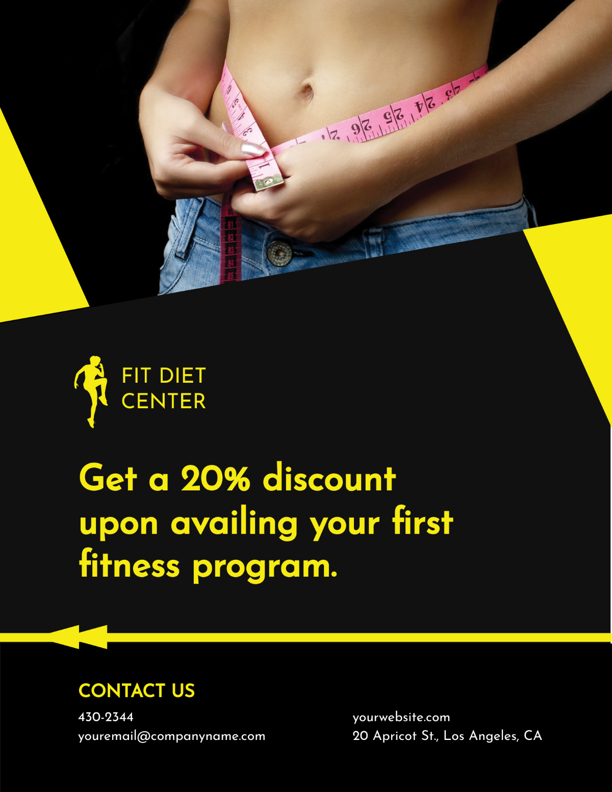 Free Fitness Healthy Diet Program Flyer Template
