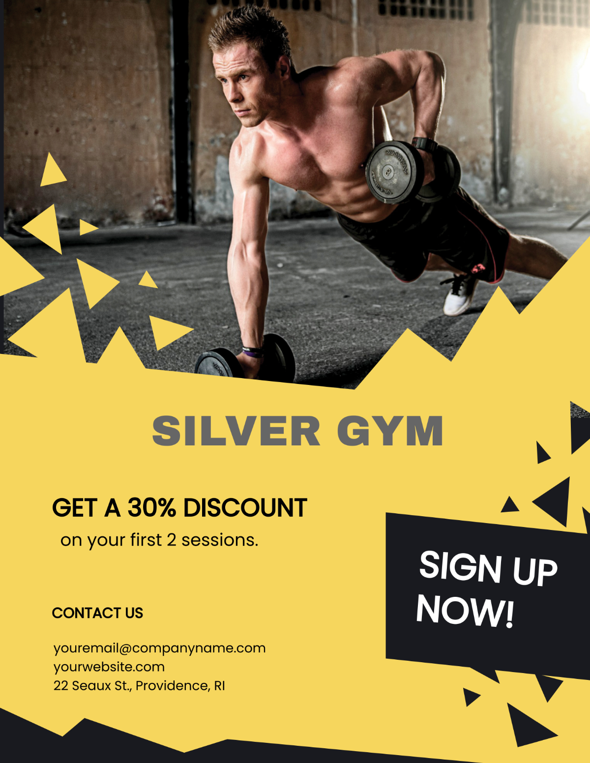 Fitness Training Flyer Template