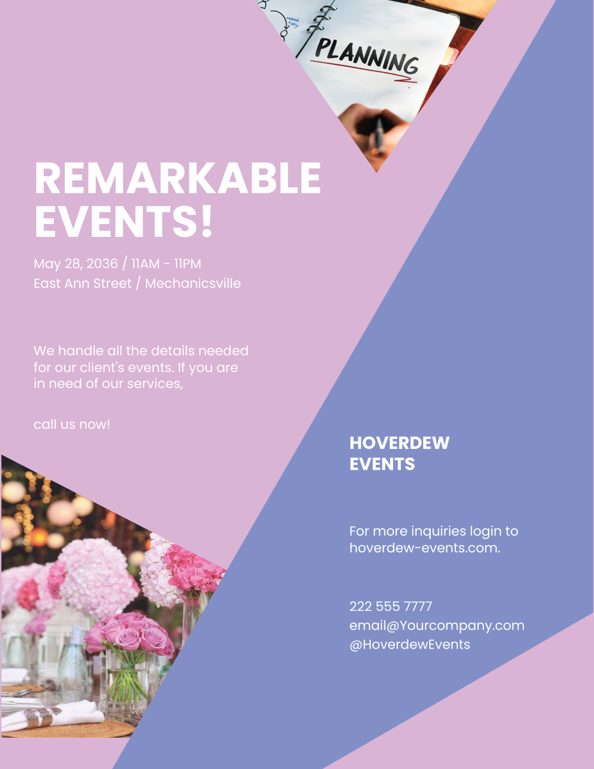 Event Planning Flyer Template