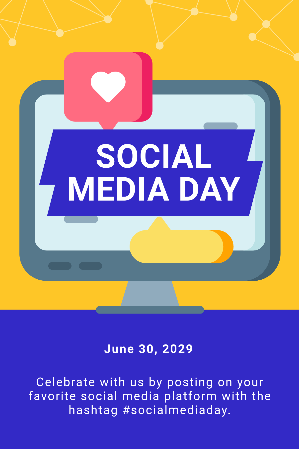 Social Media Day Pinterest Pin Template
