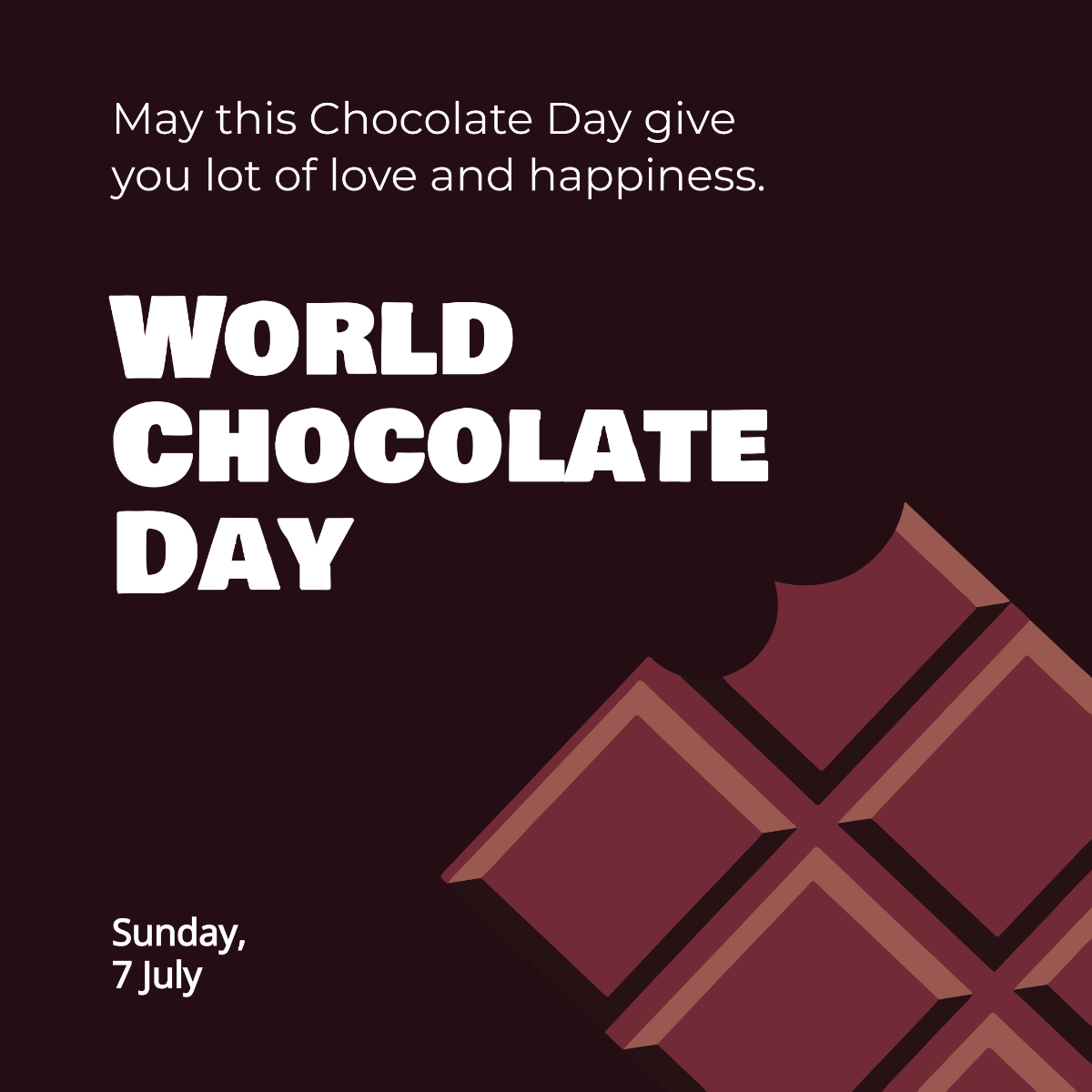 Free World Chocolate Day Instagram Post Template