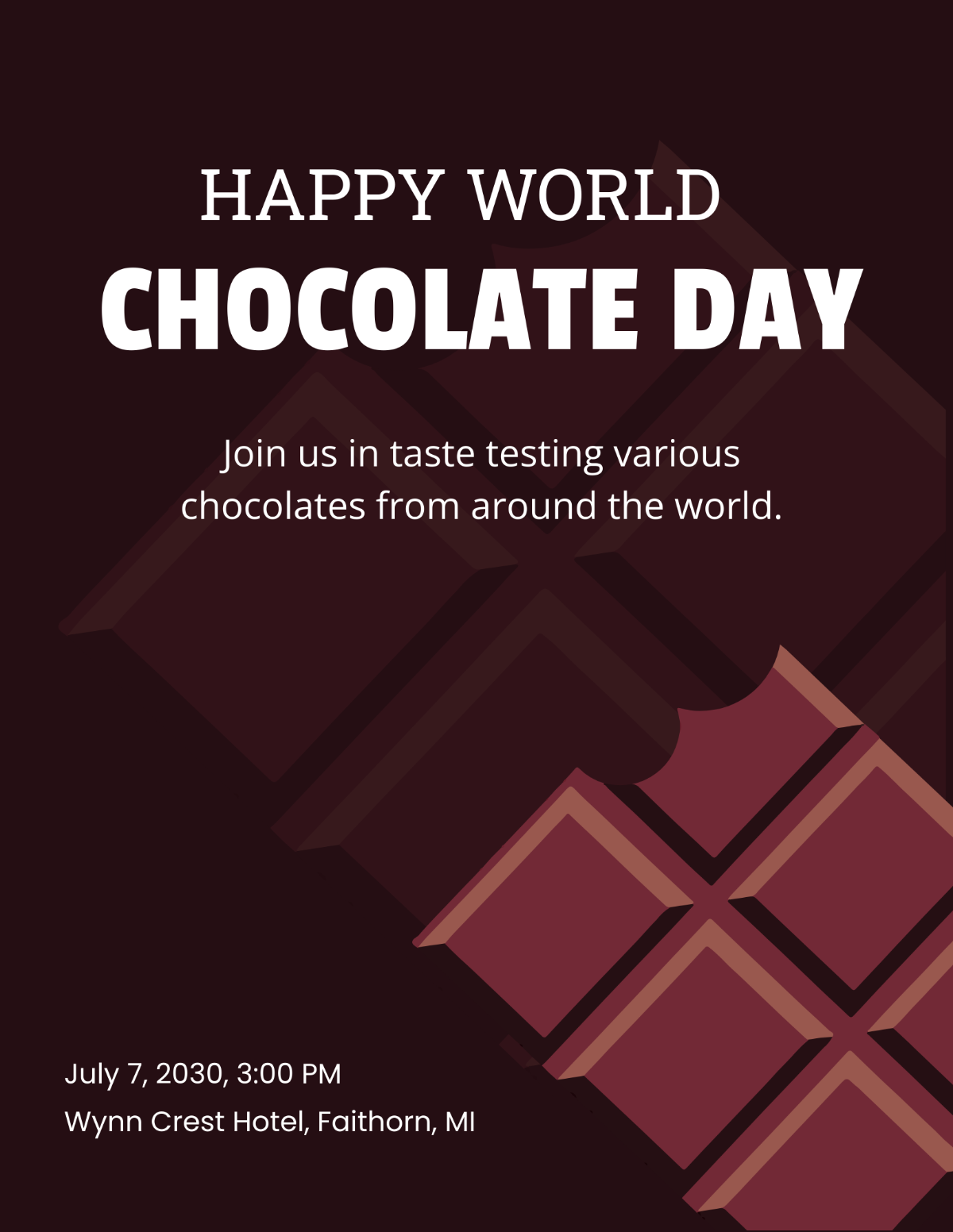 World Chocolate Day Pinterest Pin