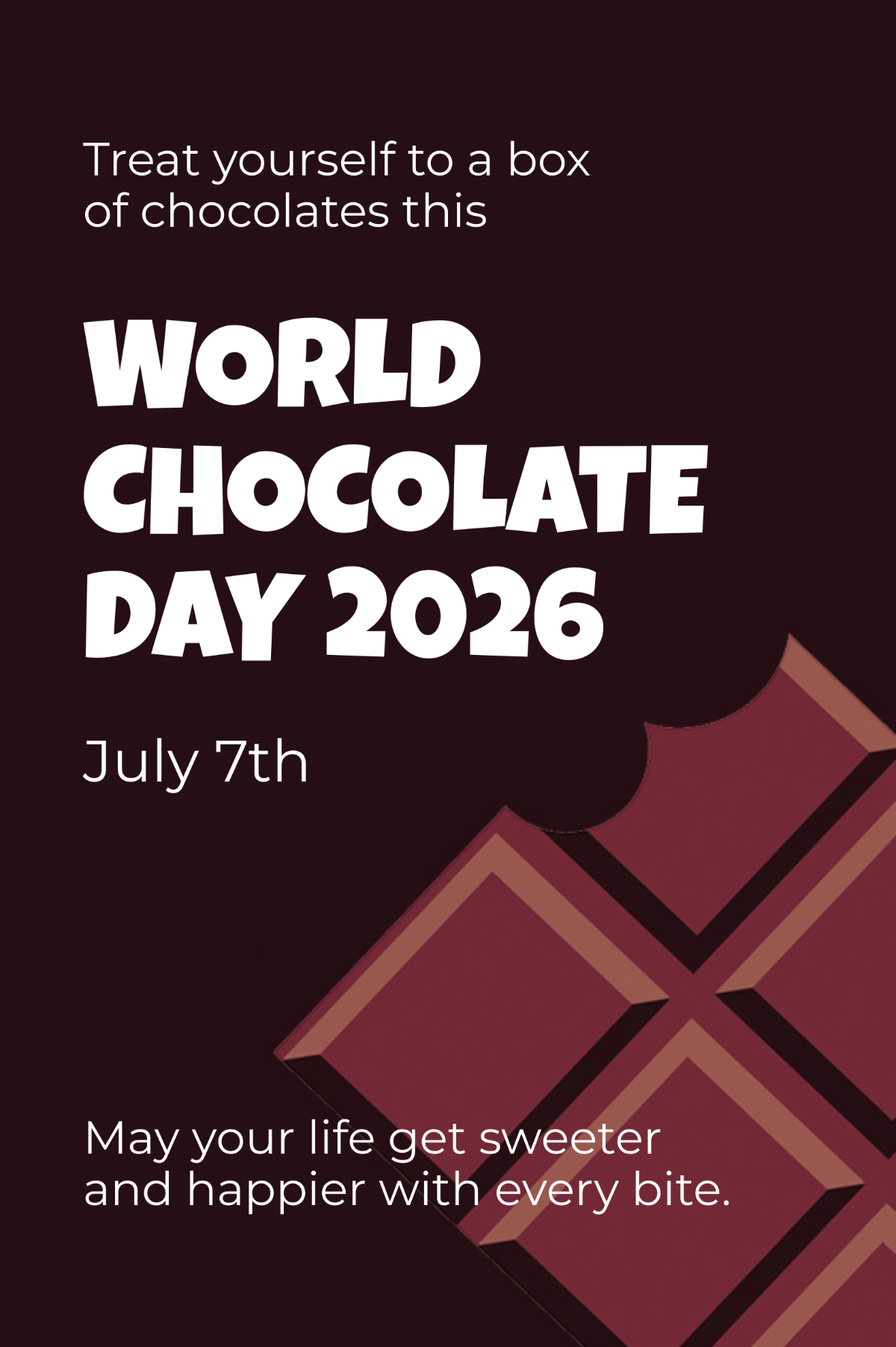Free World Chocolate Day Tumblr Post Template