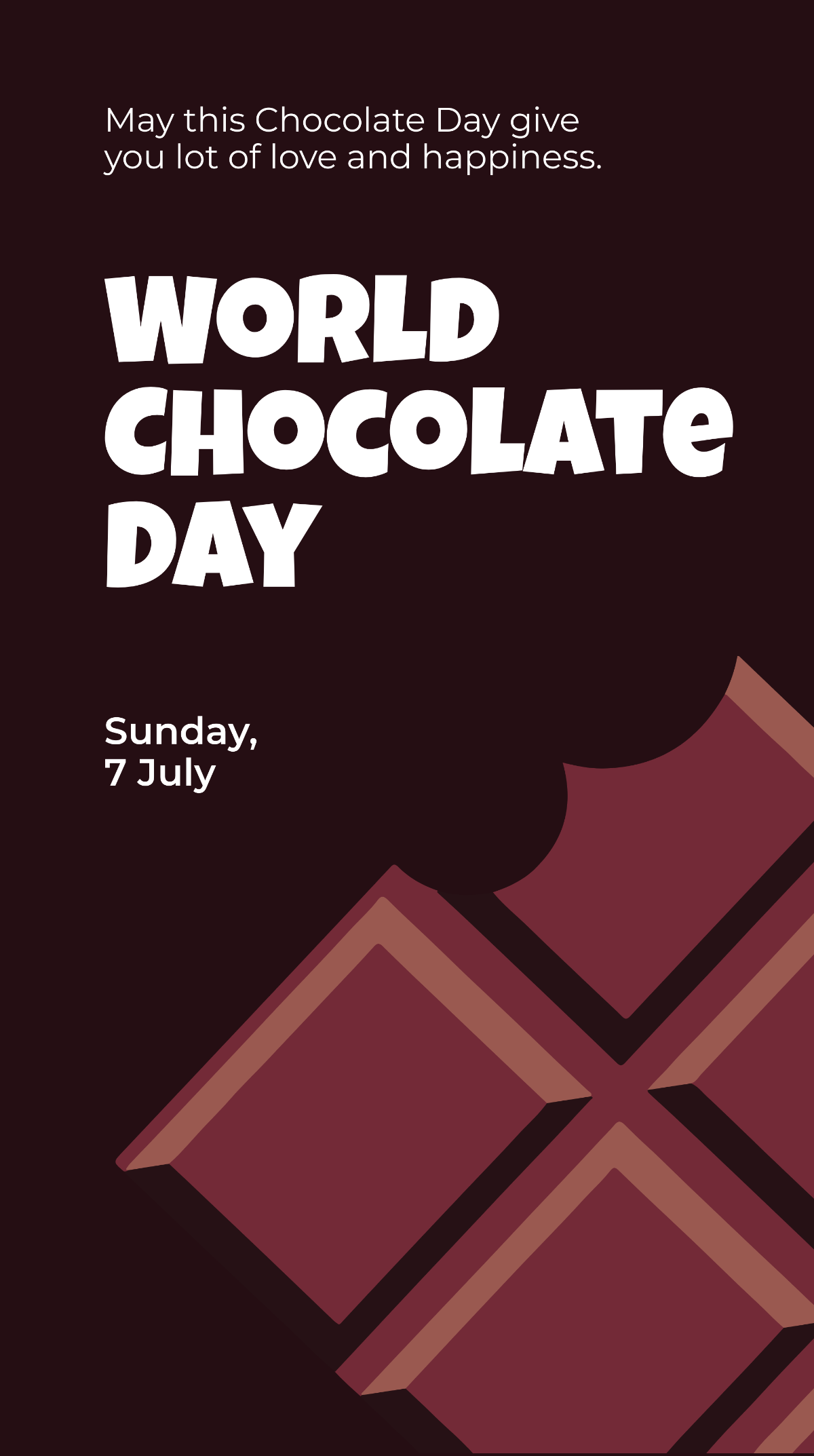 World Chocolate Day WhatsApp Image Template
