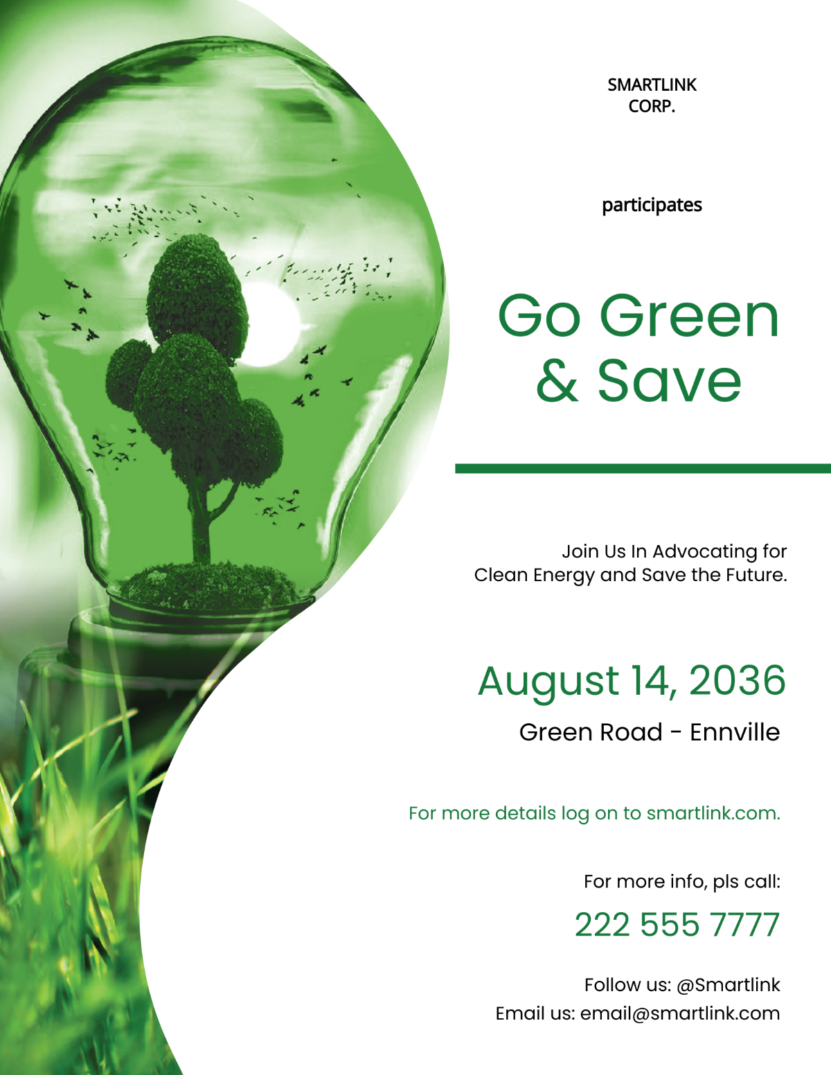 Free Green Energy Flyer Template