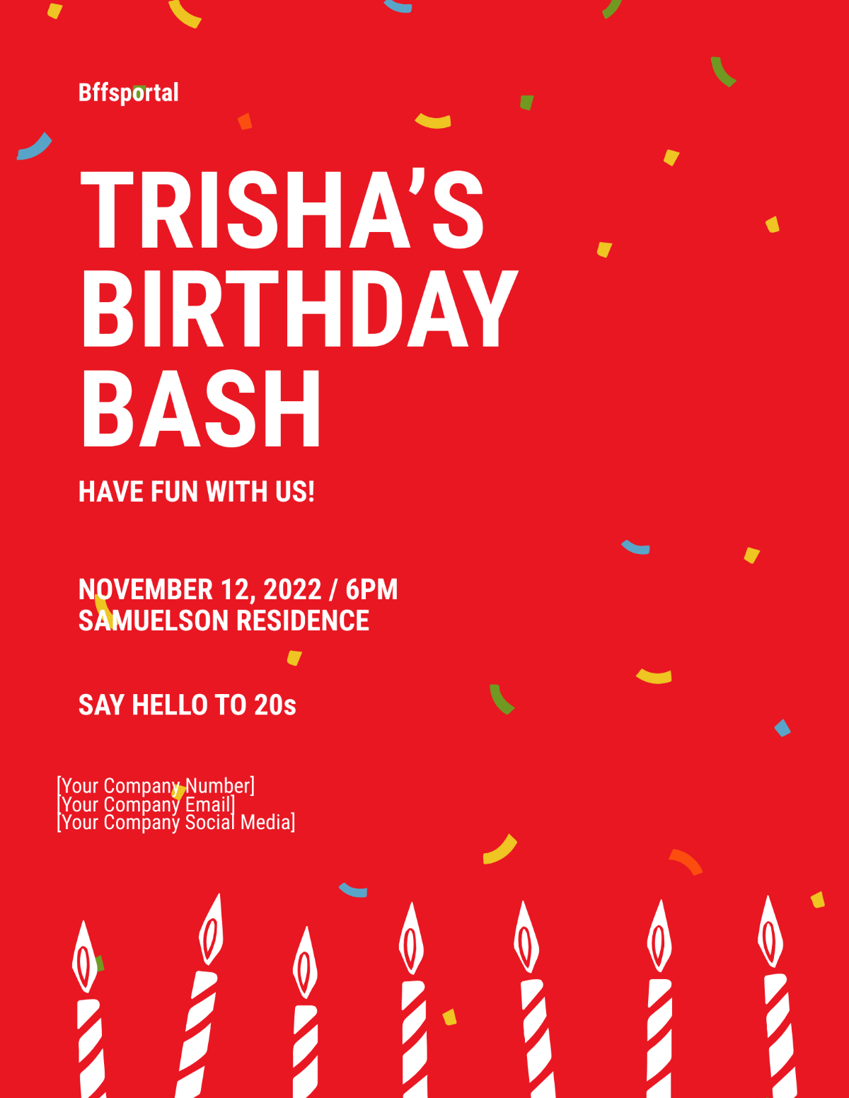 Free My Birthday Bash Flyer Template