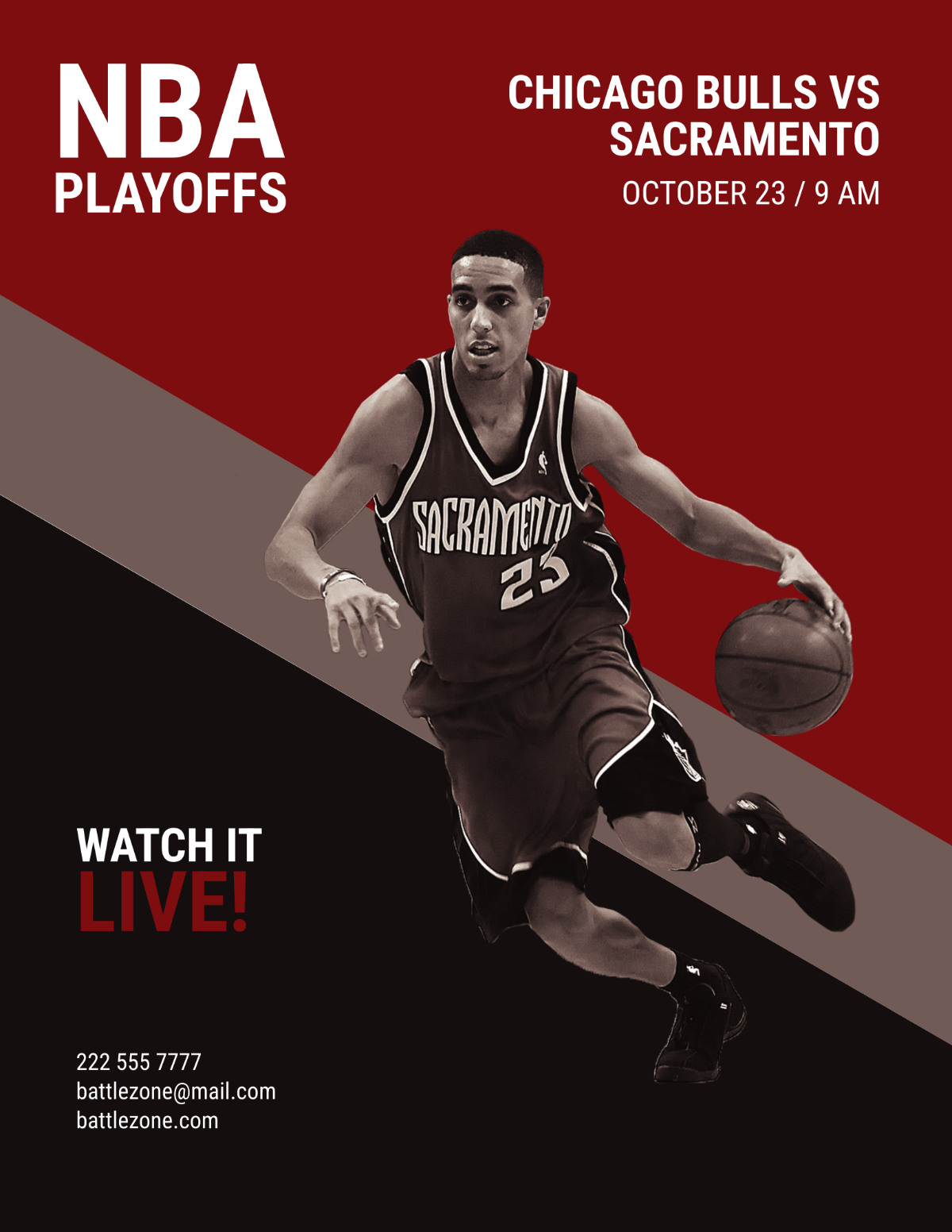 NBA Playoffs Flyer Template - Edit Online & Download