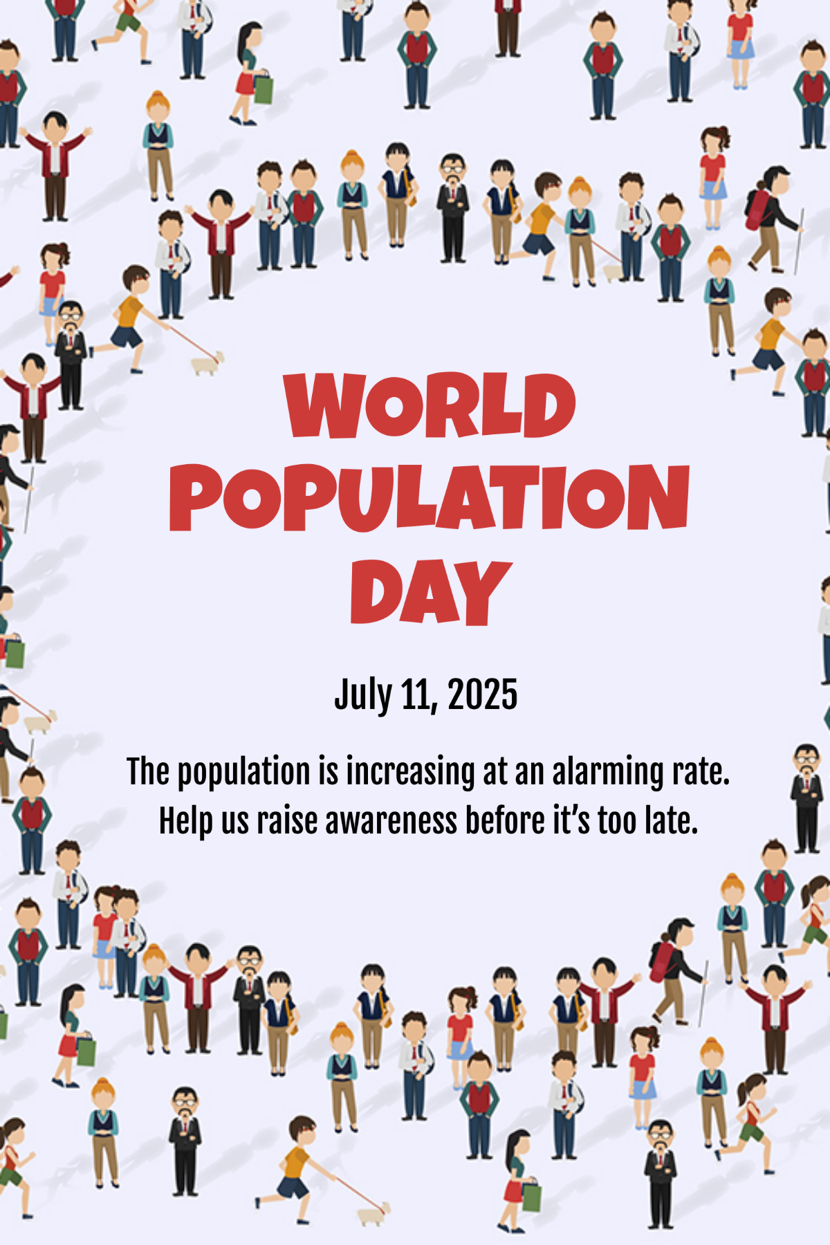 Free World Population Day Tumblr Post Template