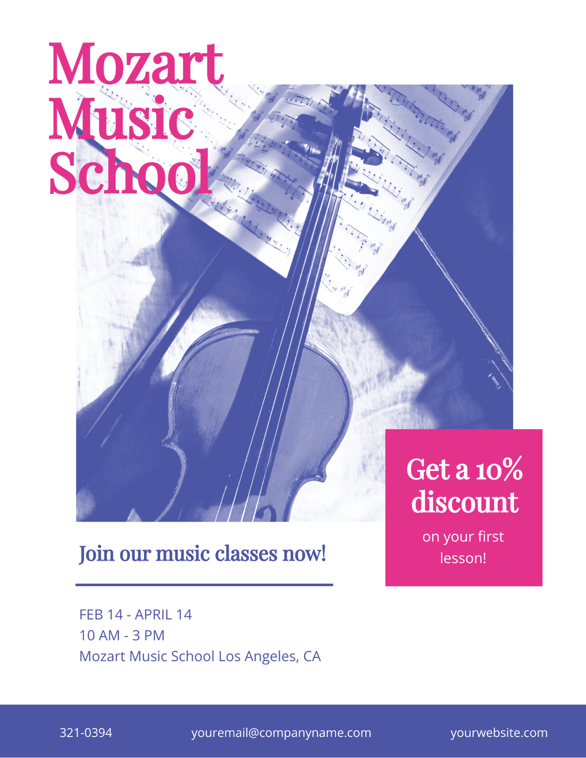 Music School Lesson Flyer Template
