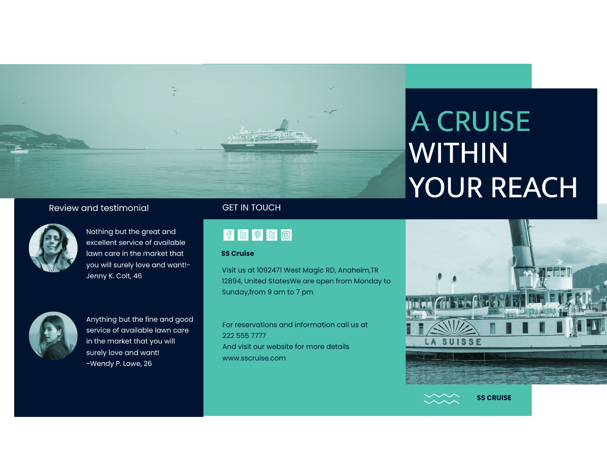 Cruise Tri-Fold Brochure Template - Edit Online & Download