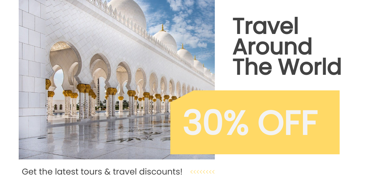 Travel Discount Blog Image Template