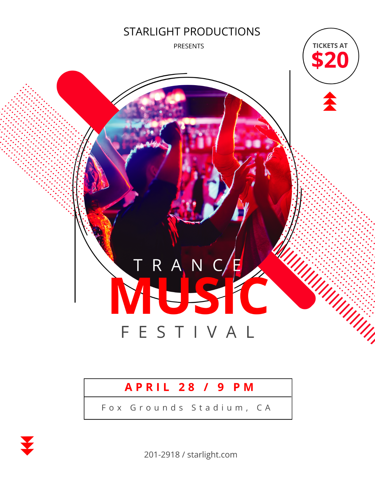 Trance Concert Flyer Template - Edit Online & Download