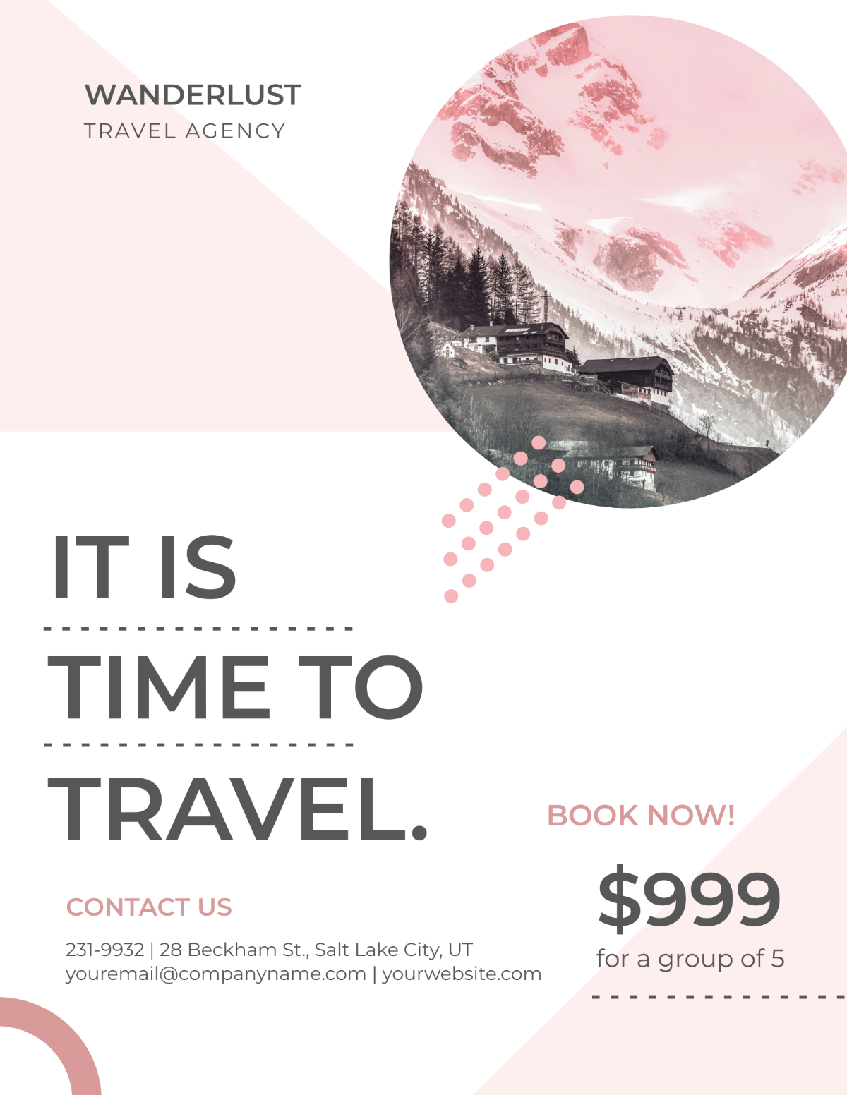 Travel Agency Corporate Flyer Template