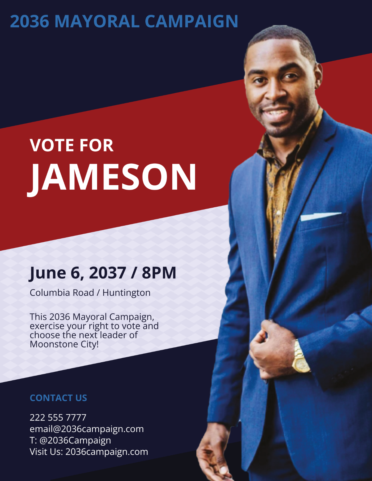 Free School Election Flyer Template to Edit Online