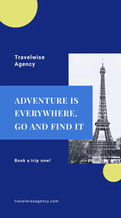 Free Simple Travel Agency Instagram Story Template to Edit Online