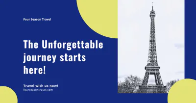 Free Simple Travel Agency Linkedin Post Template to Edit Online