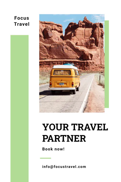 Free Travel Agency Pinterest Pin Template to Edit Online