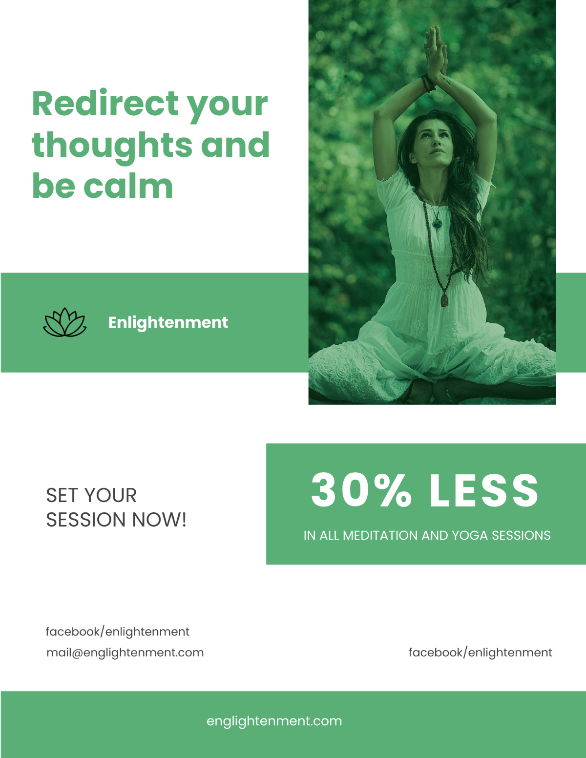 Meditation and Yoga Flyer Template - Edit Online & Download