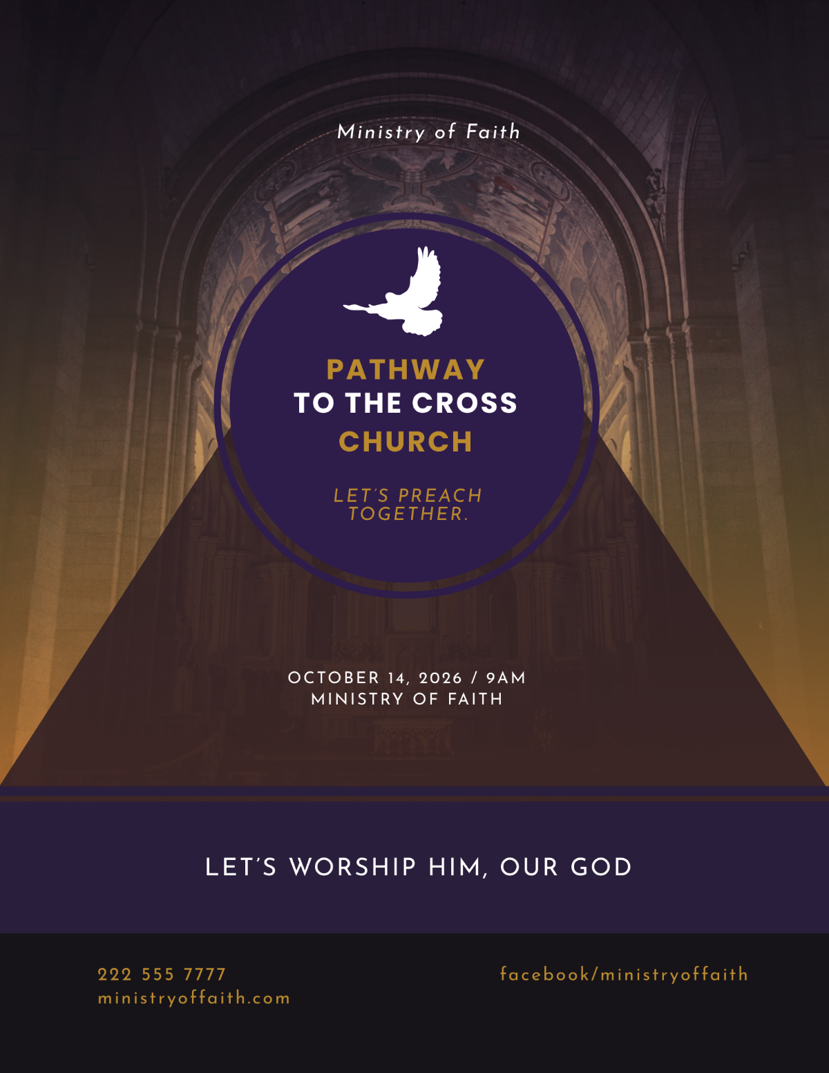 Pathway to the Cross Church Flyer Template - Edit Online & Download