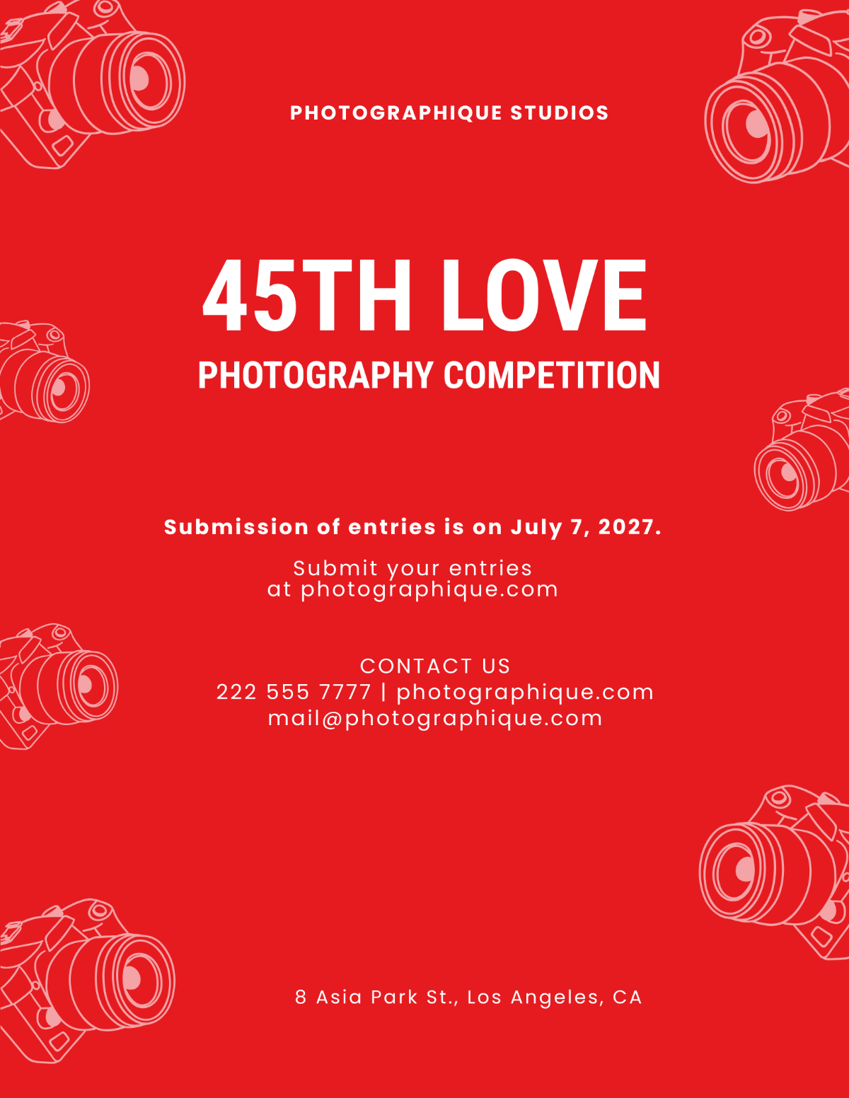 Photography Competition Flyer Template - Edit Online & Download