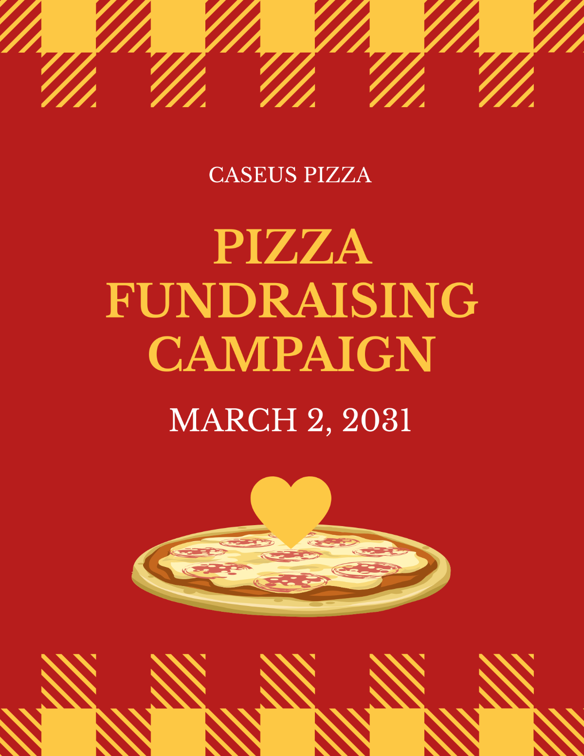 Free Pizza Fundraiser Flyer Template