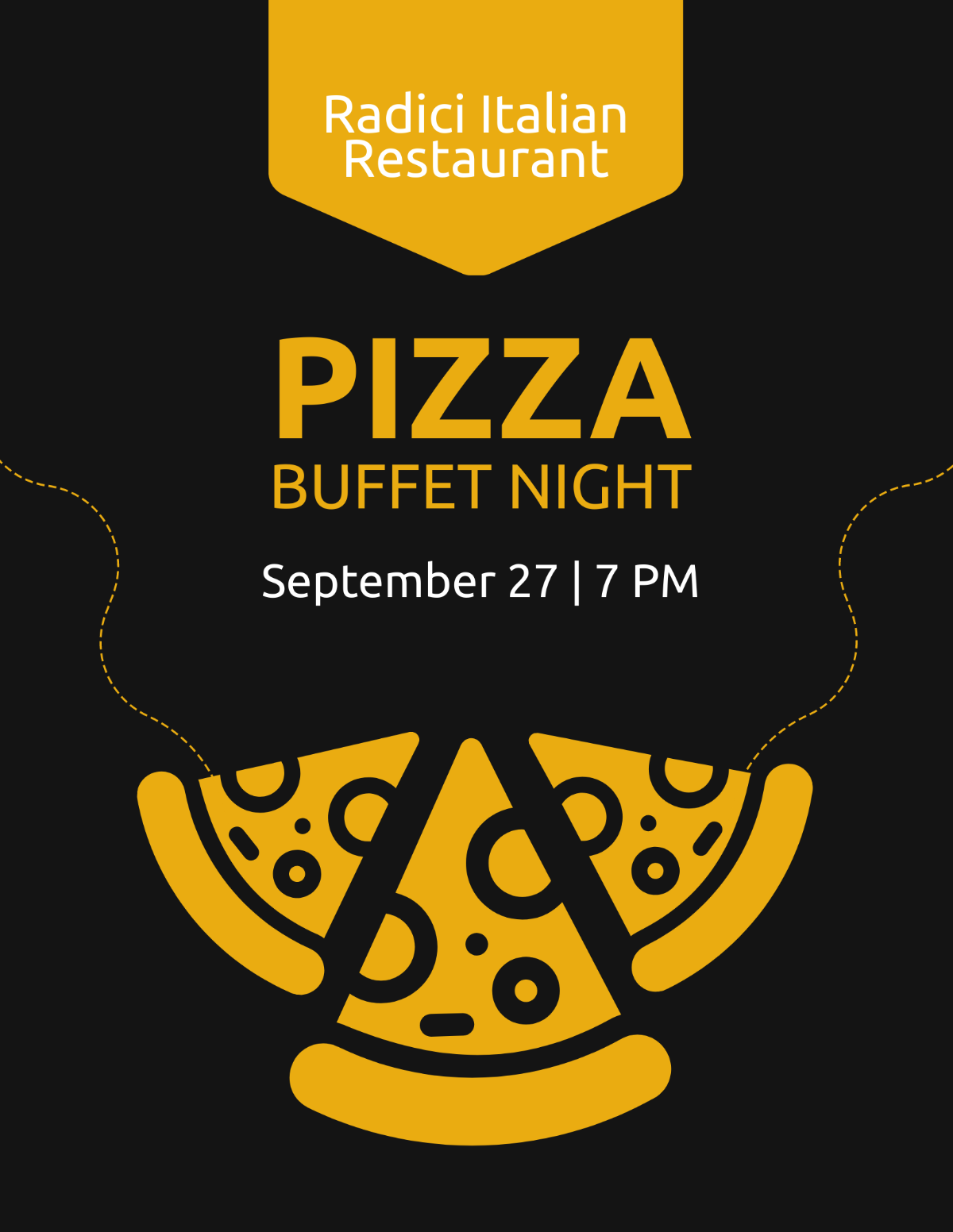 Free Pizza Night Flyer template