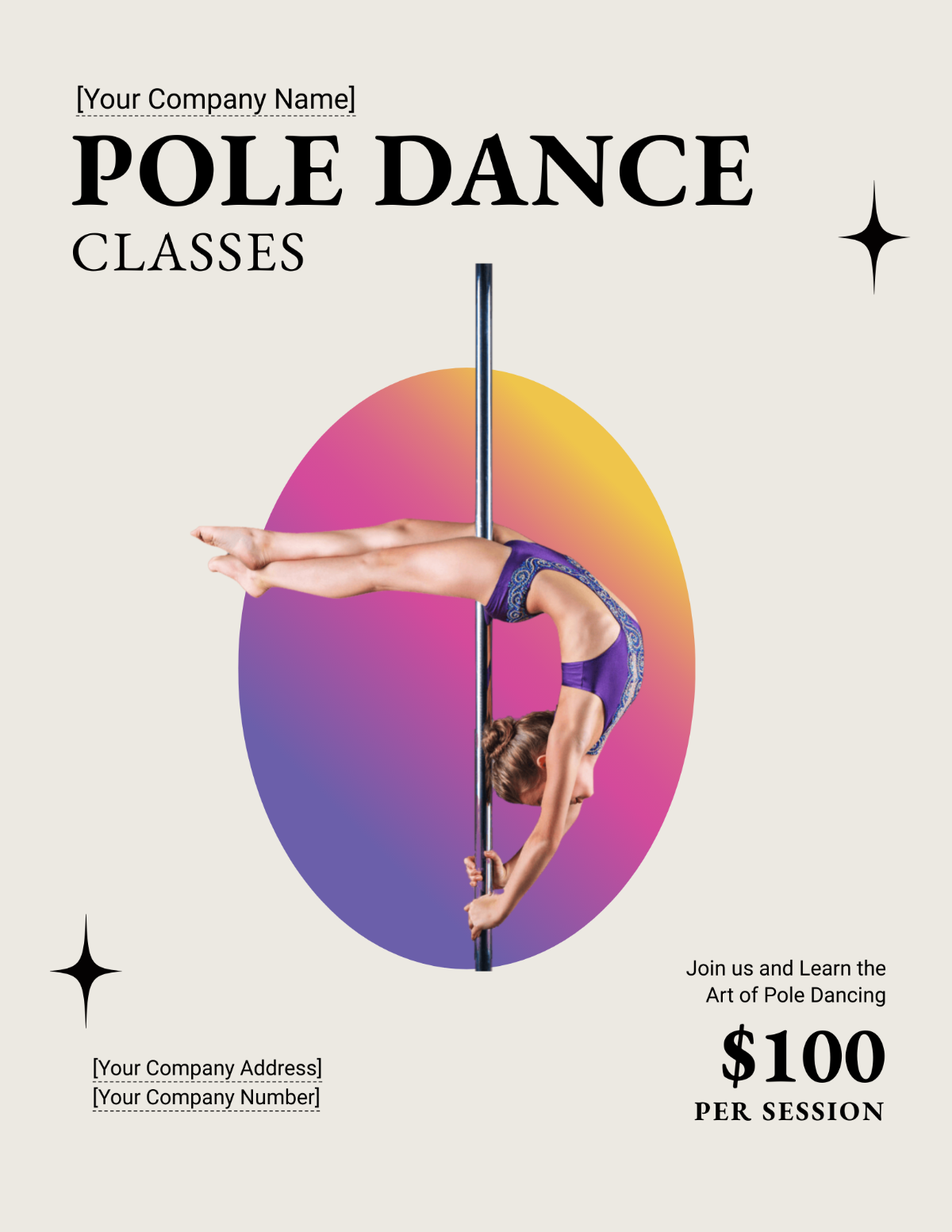 Pole Dance Flyer Template