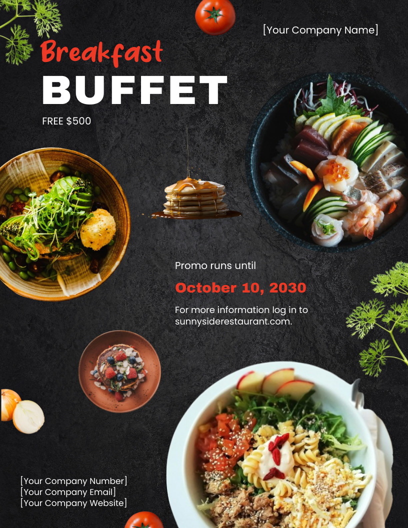 Restaurant food Gift Voucher Flyer
