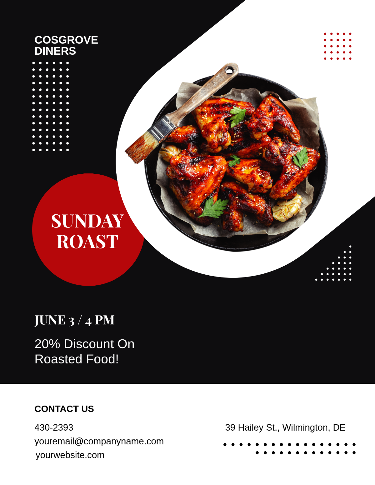 Sunday Roast Flyer Template - Edit Online & Download