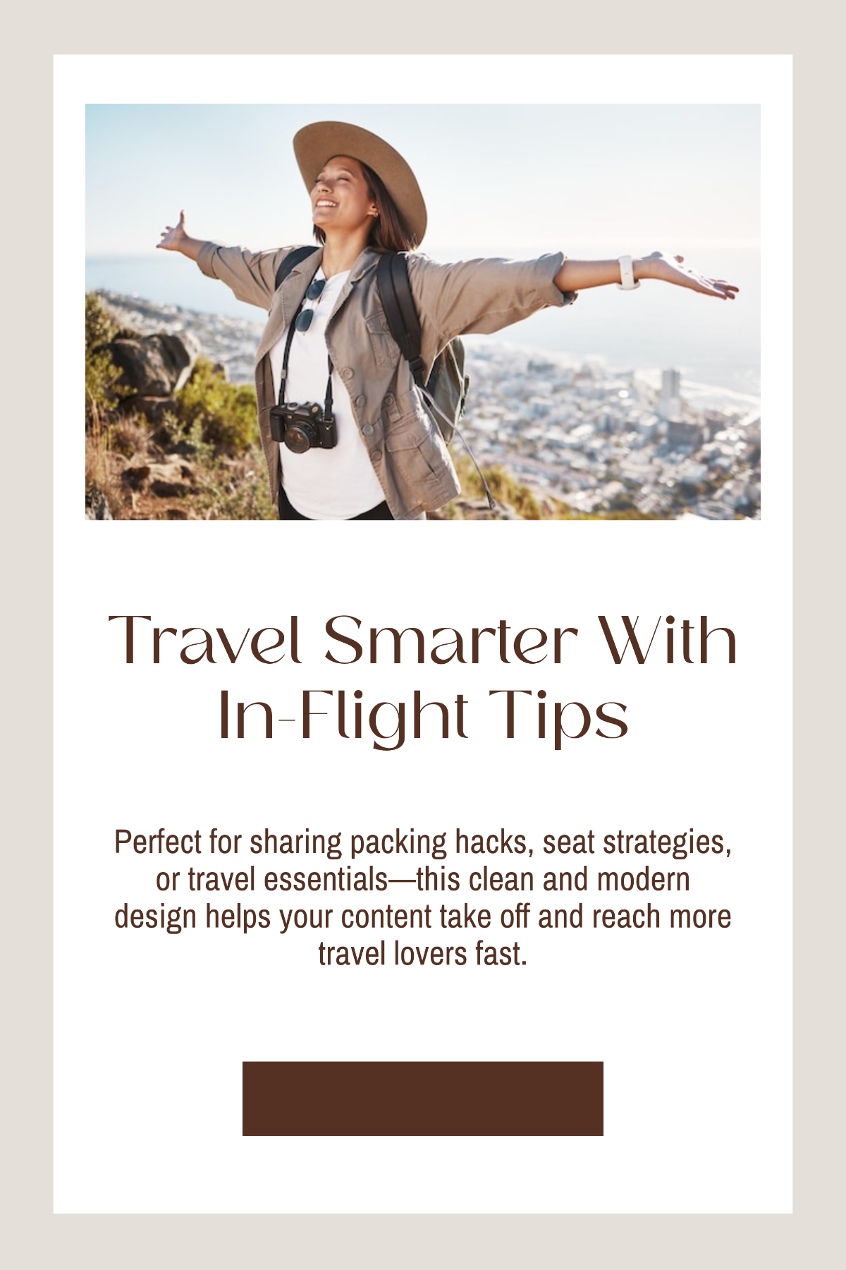 Free Airplane Travel Pinterest Pin Template to Edit Online