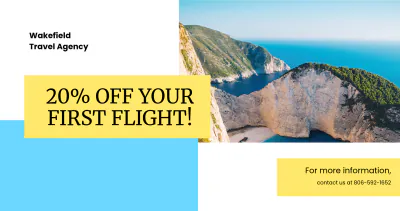 Free Creative Travel Agency LinkedIn Post Template to Edit Online