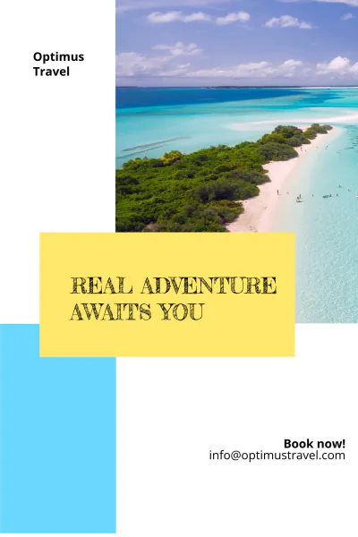 Free Creative Travel Agency Pinterest Pin Template to Edit Online