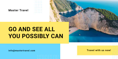 Free Creative Travel Agency Twitter Post Template to Edit Online