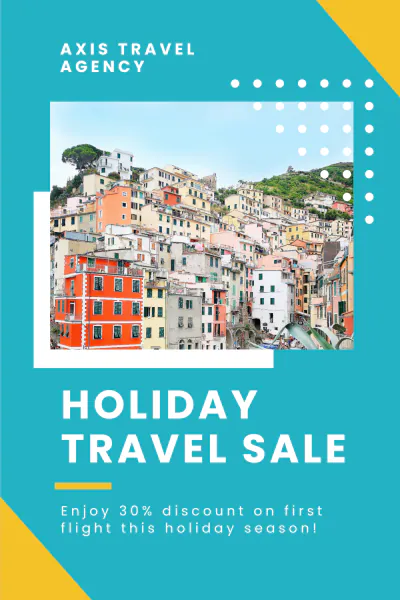 Free Holiday Travel Pinterest Pin Template to Edit Online