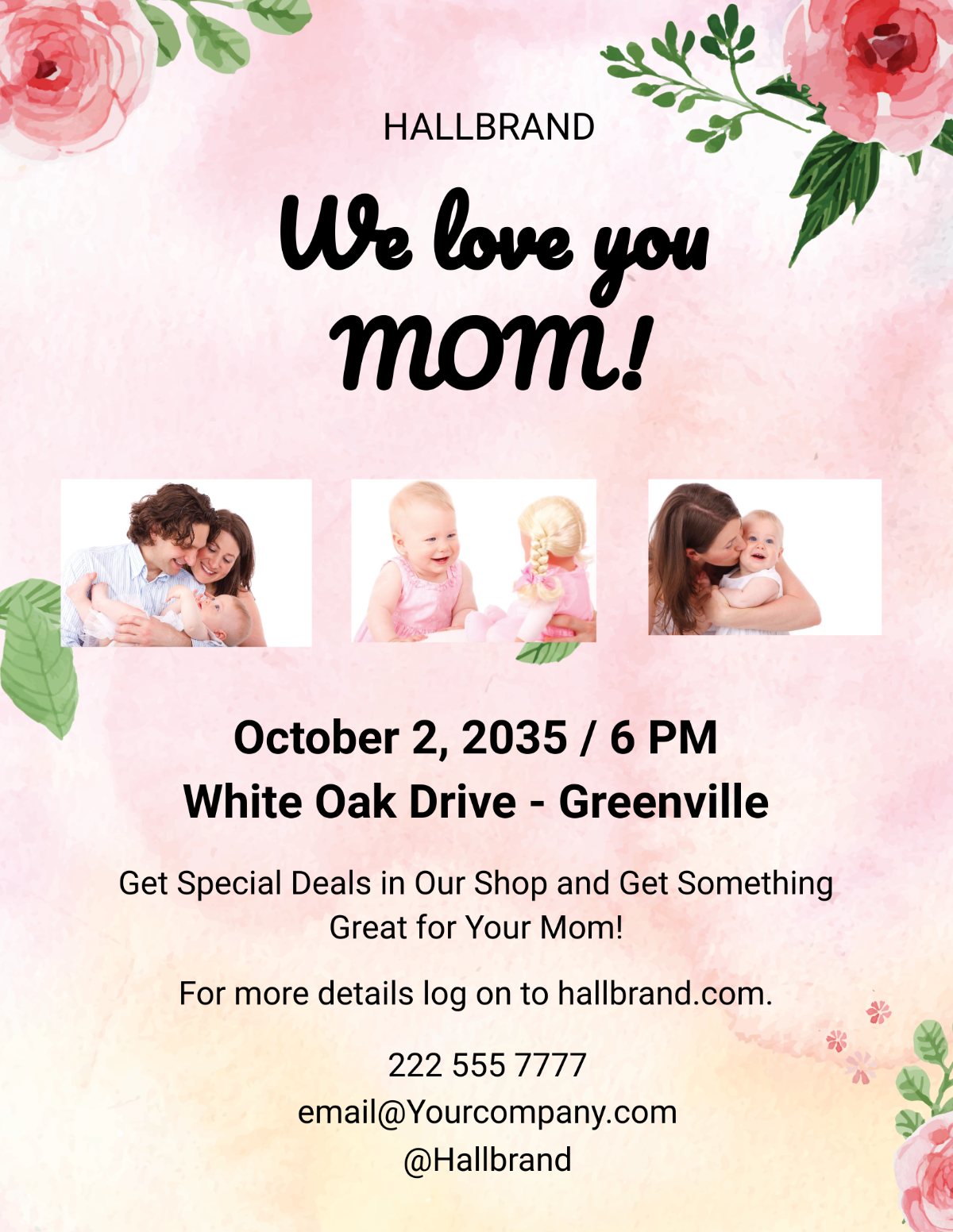 Customizable Mother 27s Day Flyer Template - Edit Online & Download