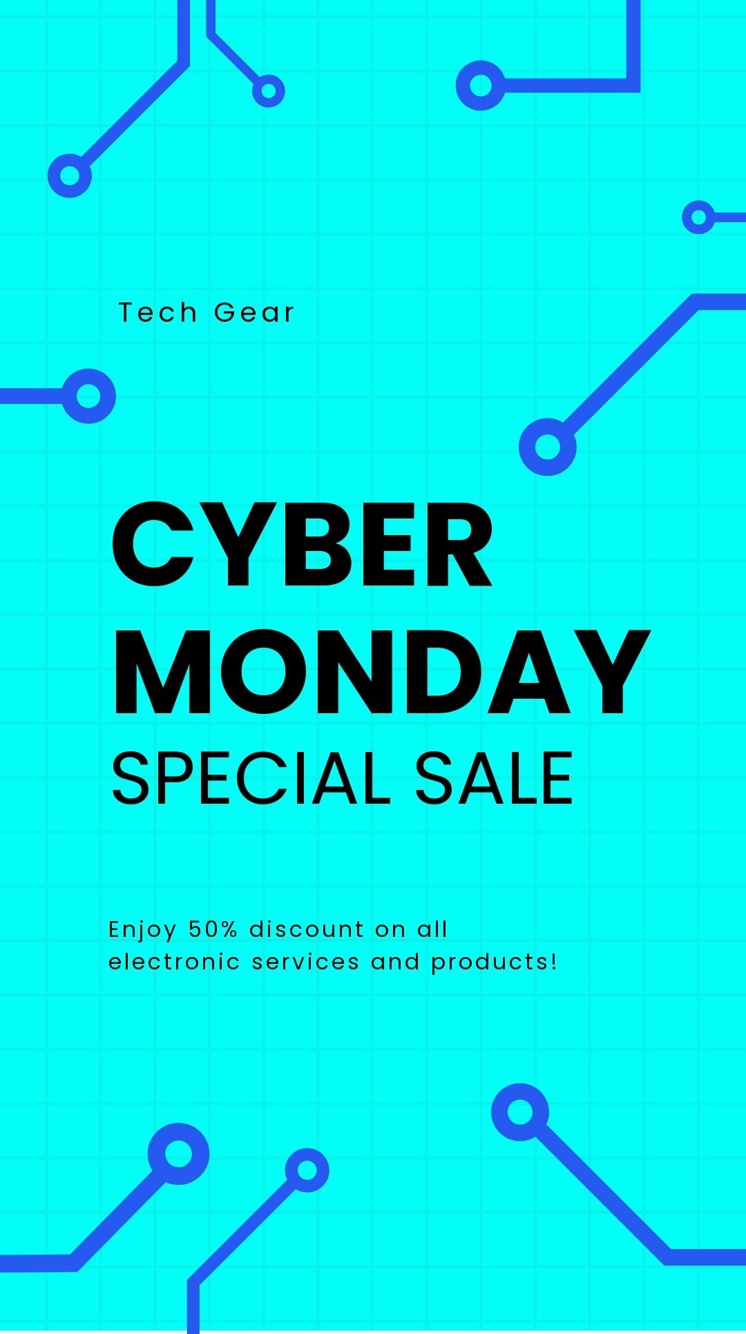 Free Editable Cyber Monday Sale Instagram Story Template.jpe