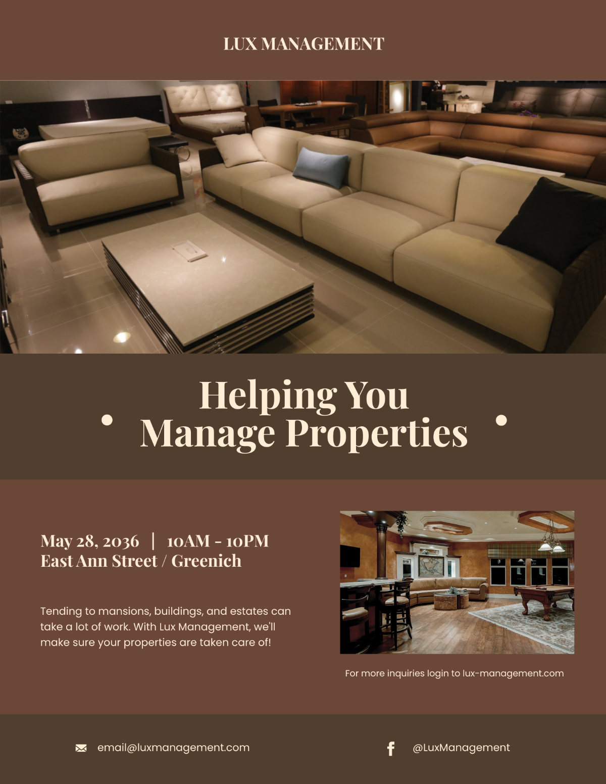 Luxury Property Management Flyer