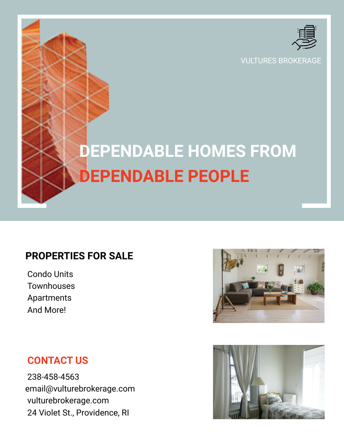 Real Estate Broker Promotional Flyer Template - Edit Online & Download