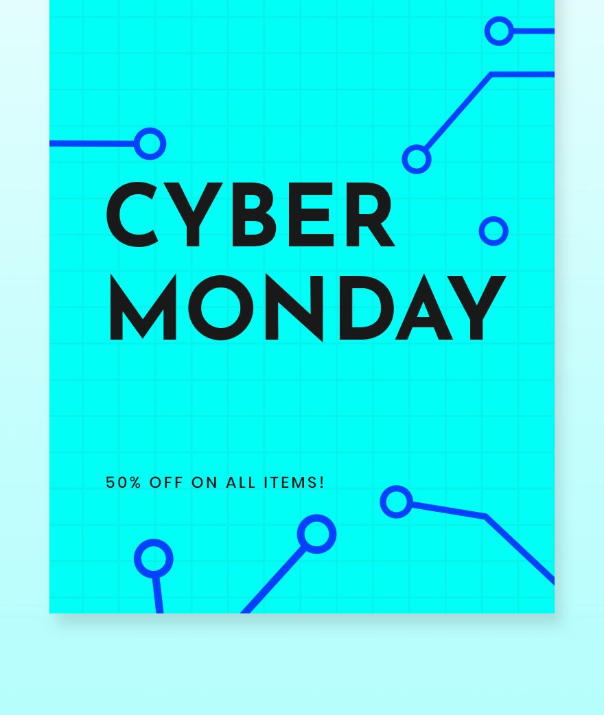 Editable Cyber Monday Sale Pinterest Pin Template