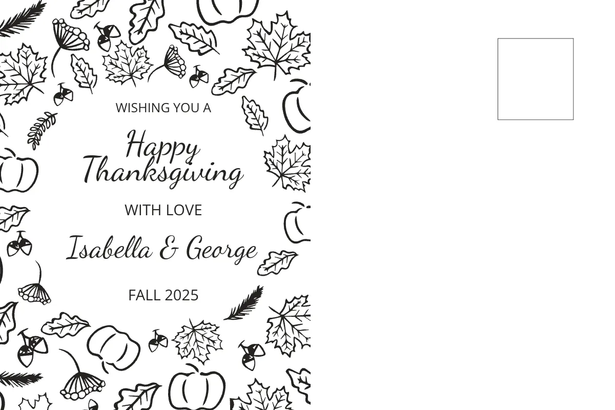 Free Family Thanksgiving Postcard Template to Edit Online